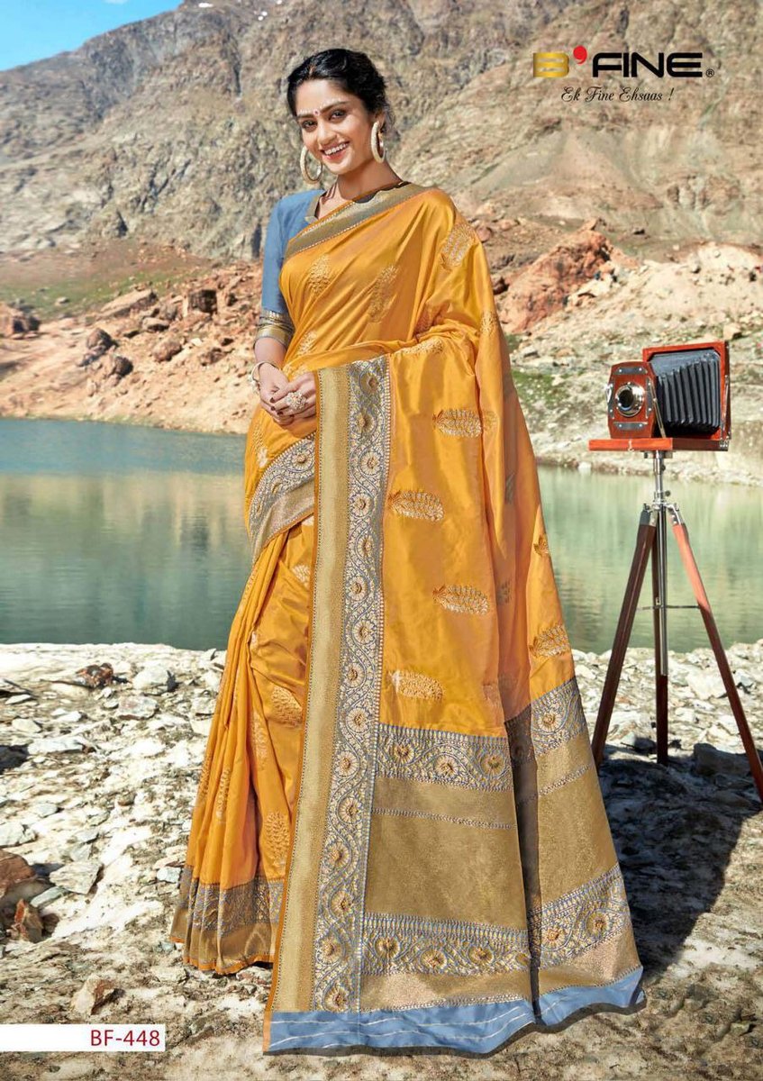 B Fine Saree Ask BF-440 to BF-457 Series 7