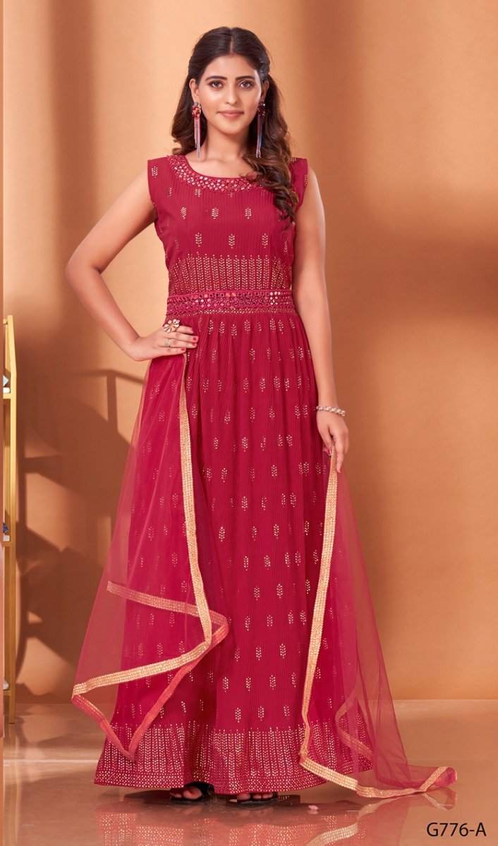 Aamoha Trendz Ready Made Gown G-776 Colors 1