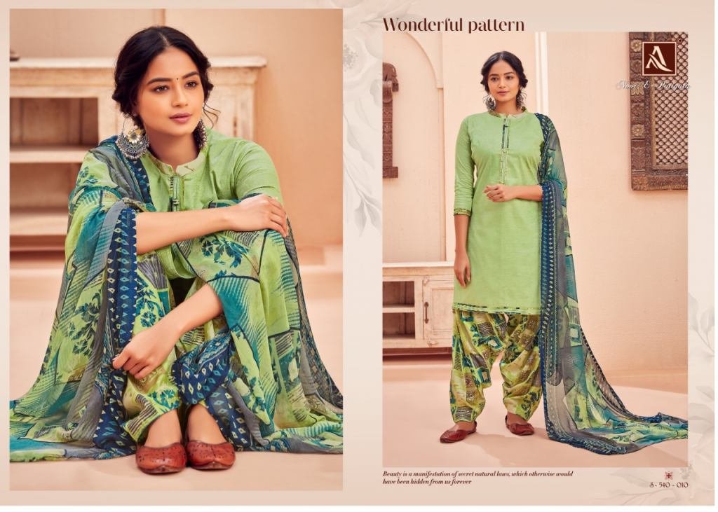 Alok Suits Noor e Patiyala 540-001 to 540-010 Series 10