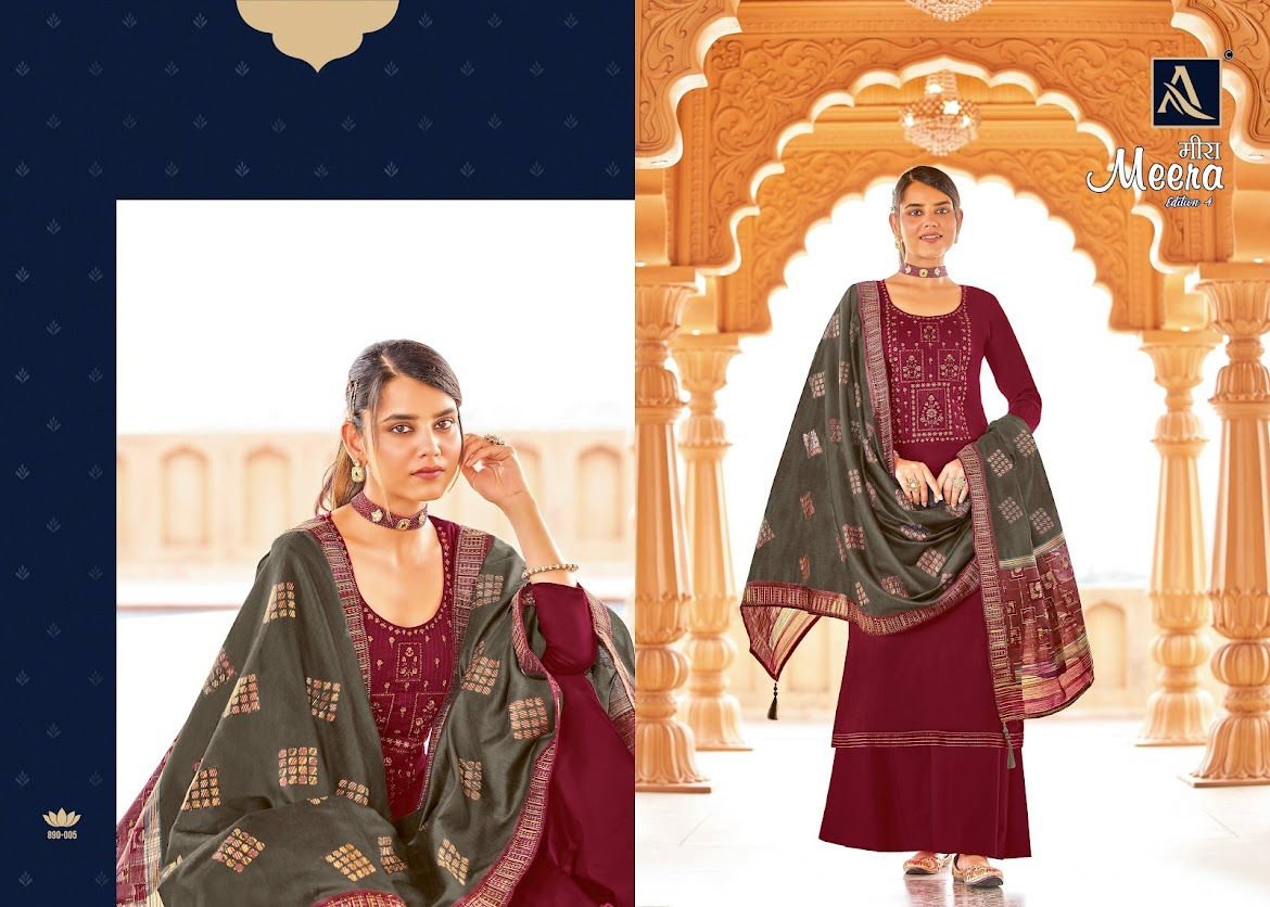 Alok Suit Meera Edition Vol-4 890-001 to 890-008 Series 5