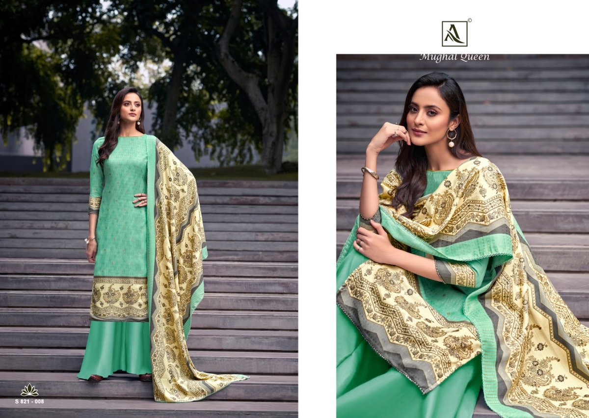 Alok Suits Mughal Queen 821-001 to 821-010 Series 8