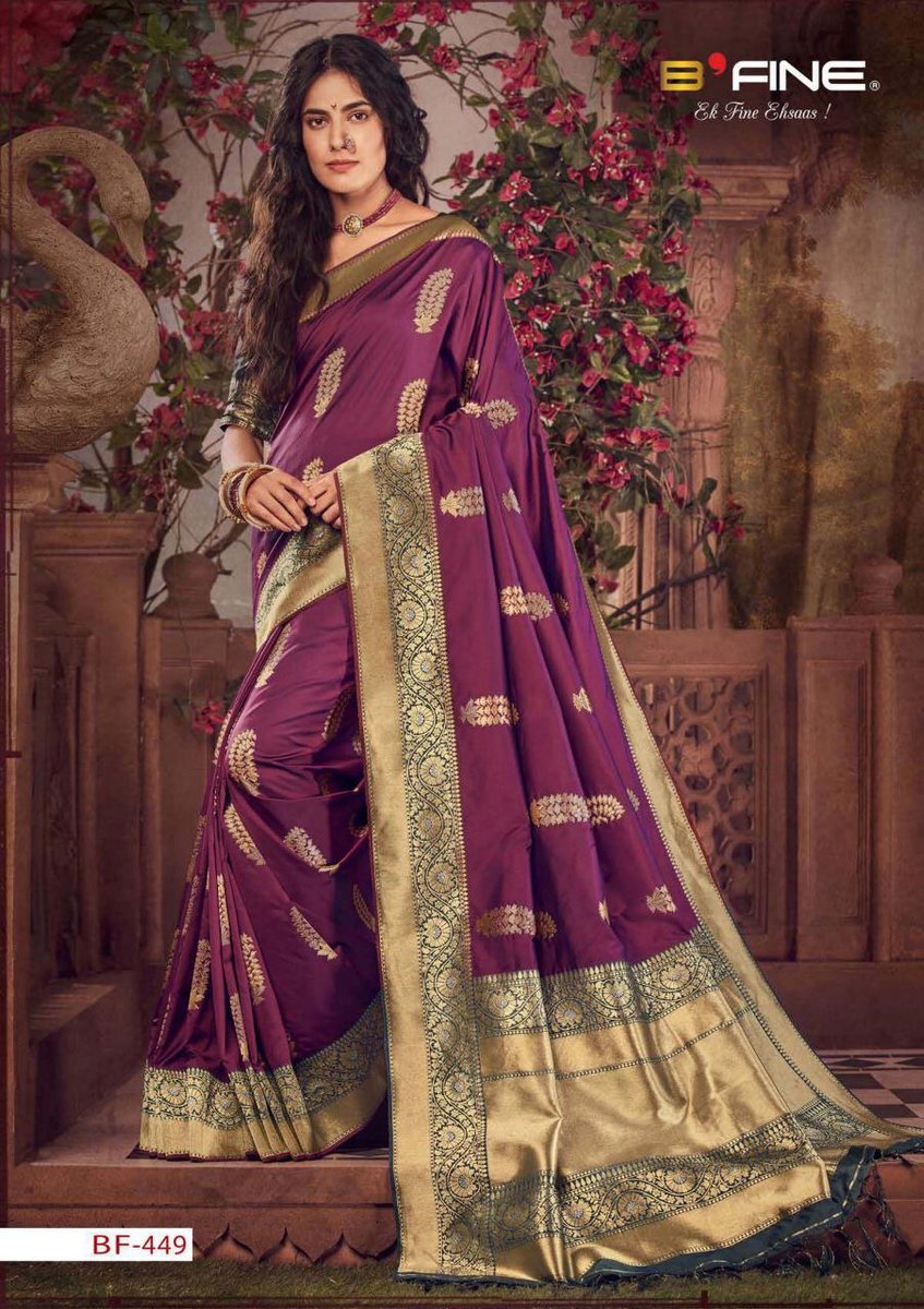 B Fine Saree Ask BF-440 to BF-457 Series 8
