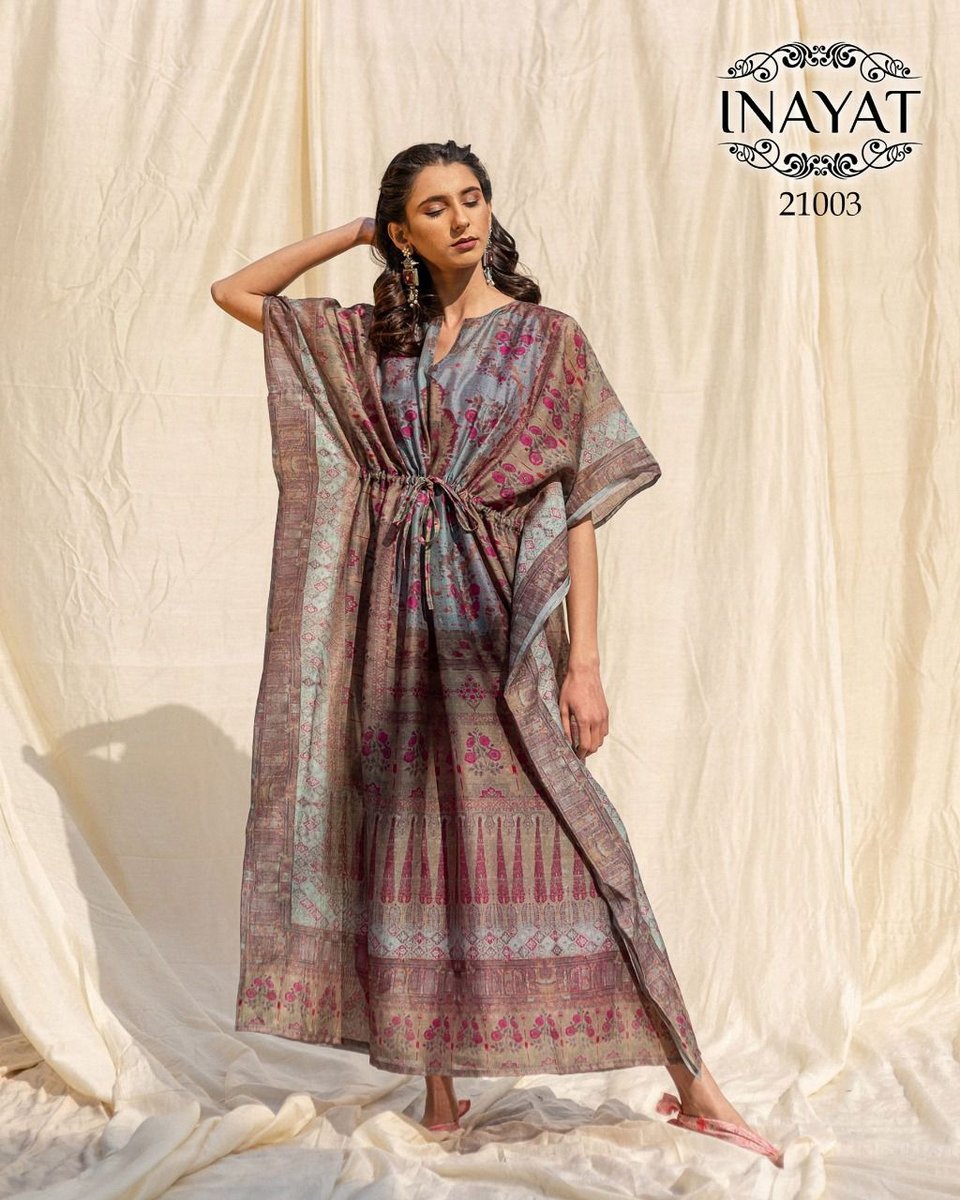 Inayat Floral Printed kaftans Collection 21001-21007 Series 5