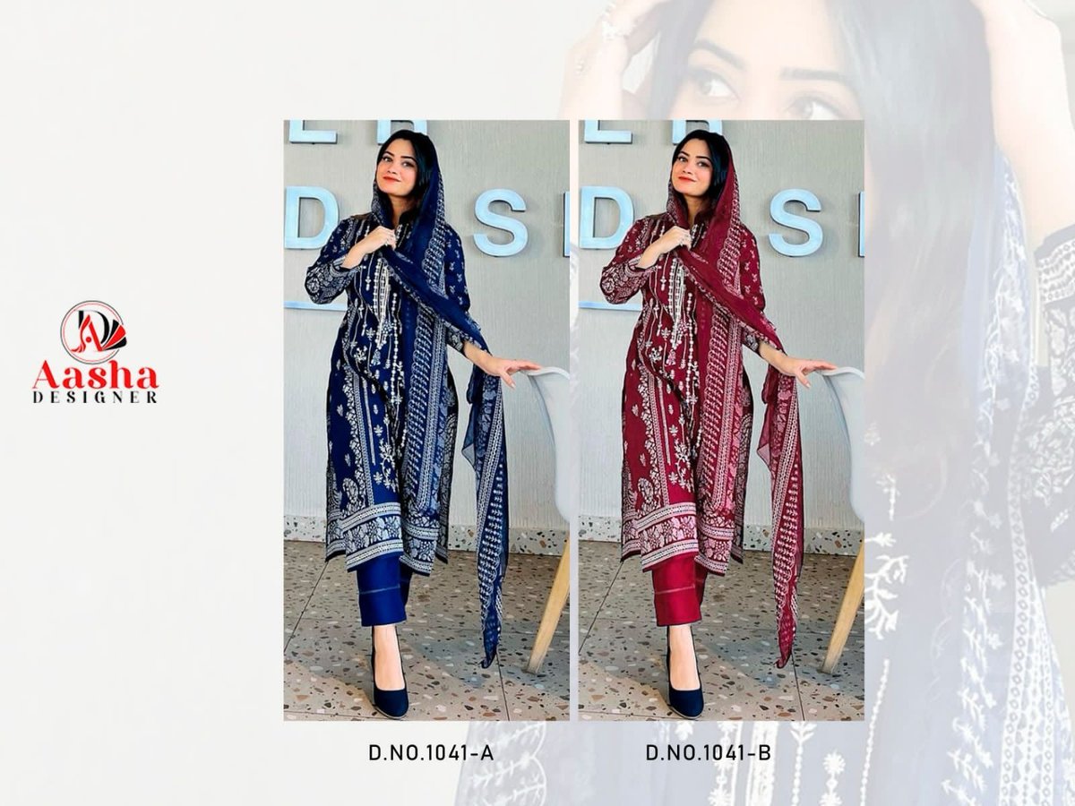 AASHA DESIGNER HARSHA VOL-2 1041-A TO 1041-B 3