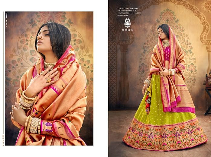 3M Riwaz Paithani Lehenga 20202-20205 Series 3