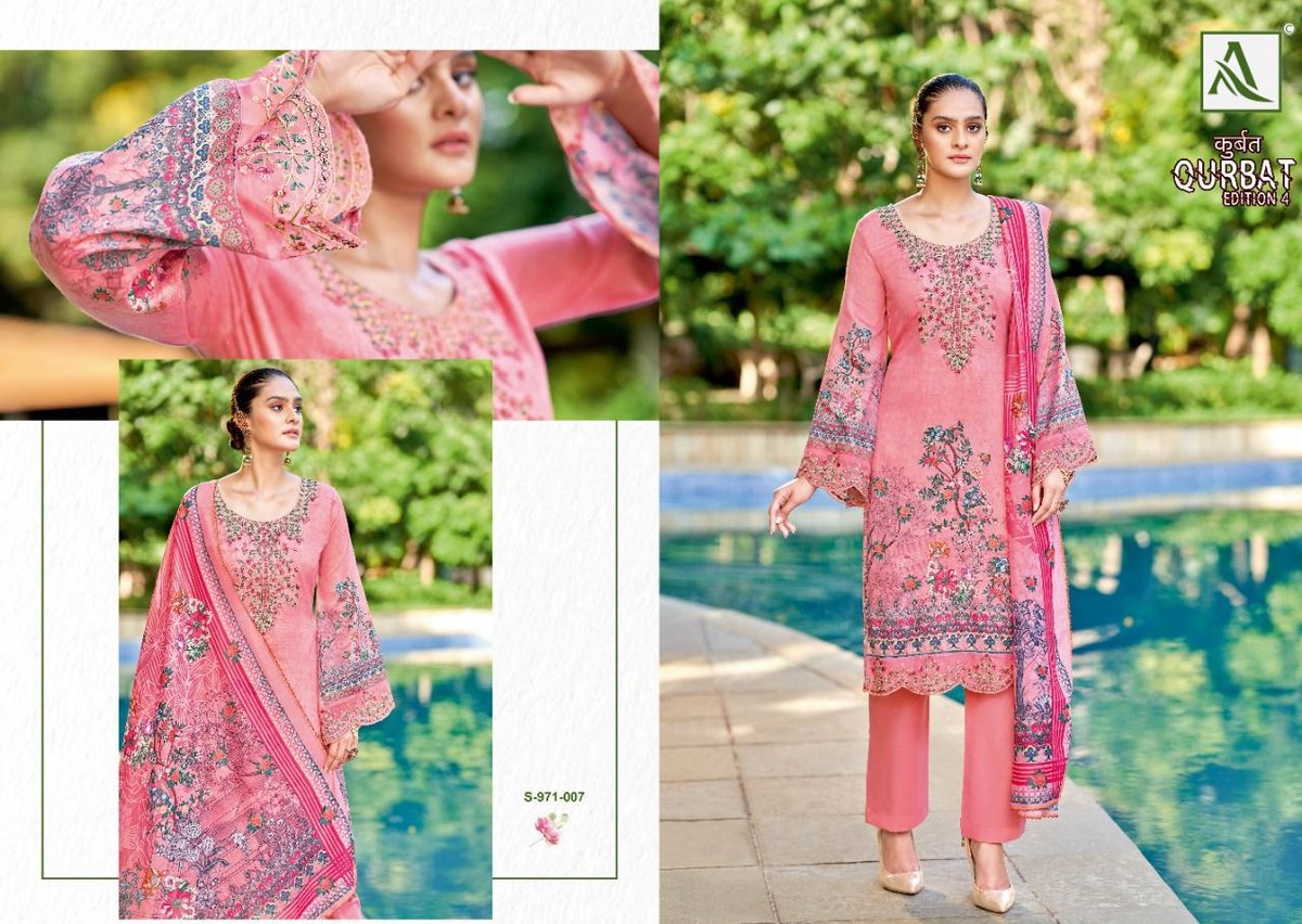 Alok Suit Qurbat Vol-4 971-001 to 971-008 Series 7