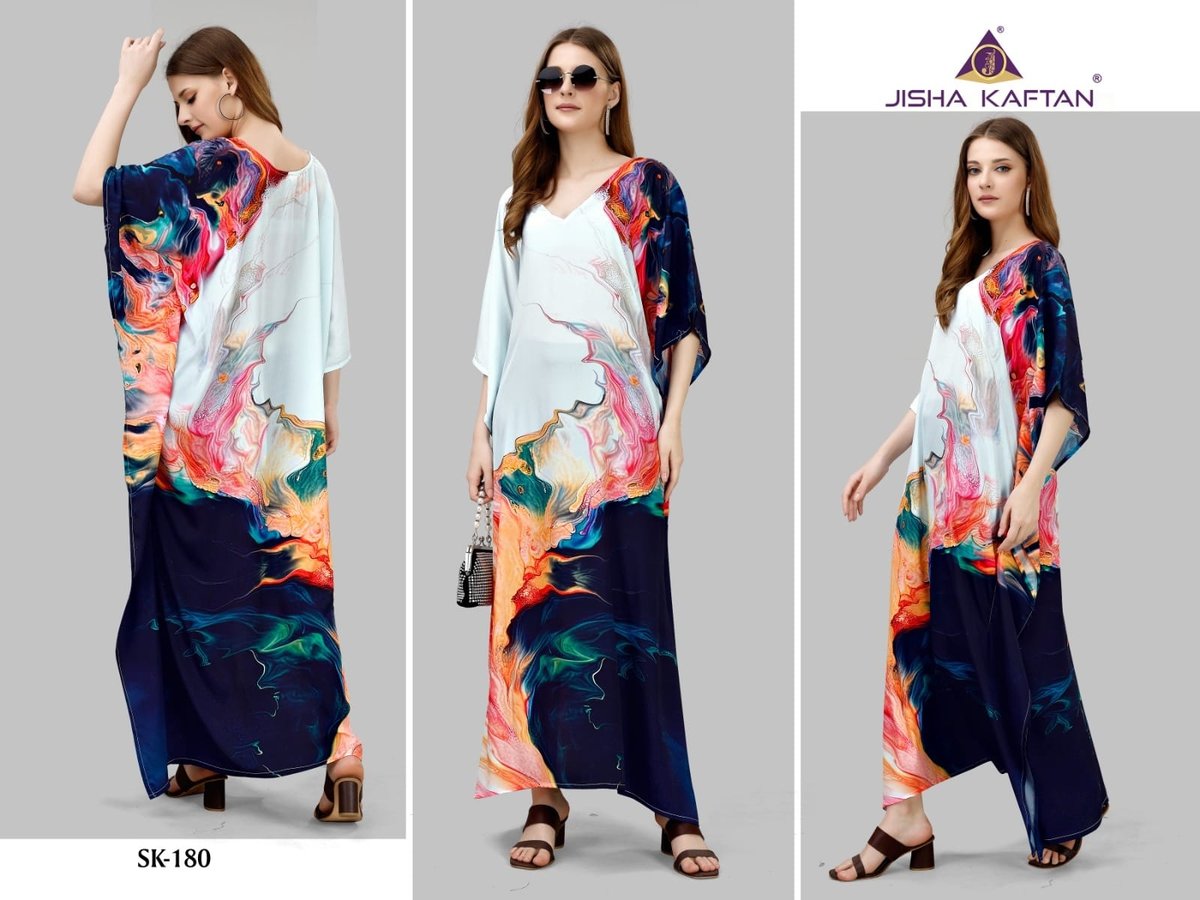 JISHA KAFTAN SILK KAFTAN VOL-10 SK-173 TO SK-180 8