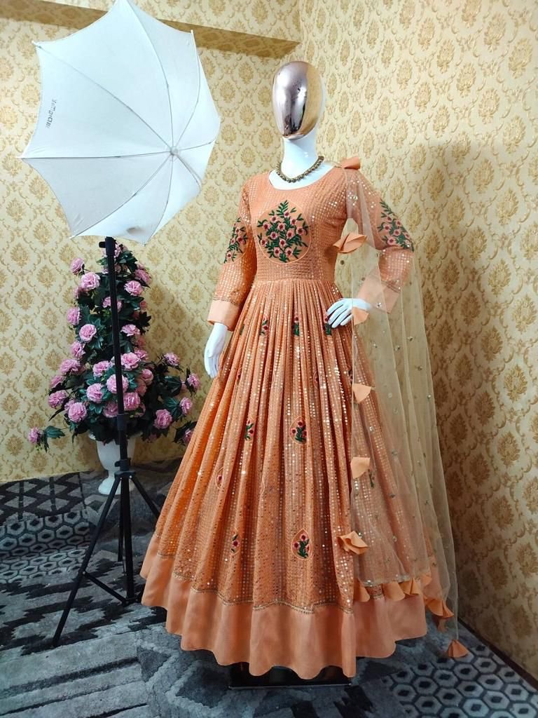 Bollywood Designer Party Wear Gown Colors 7