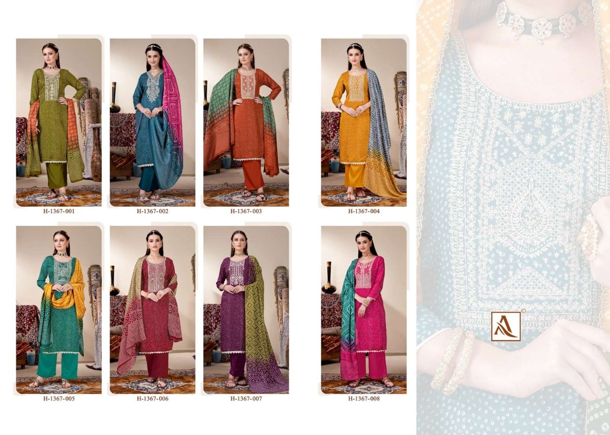 Alok Suit Sohni 1367-001 to 1367-008 Series 9