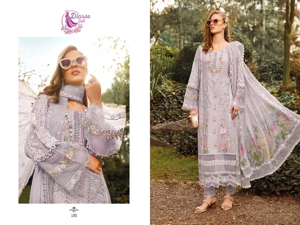 Dinsaa Suit Maria B Summer Collection Vol-1 190-193 Series 1