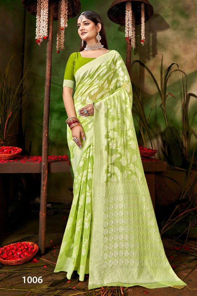 SAROJ SAREE OCEAN COTTON VOL-1 1001 TO 1006 6
