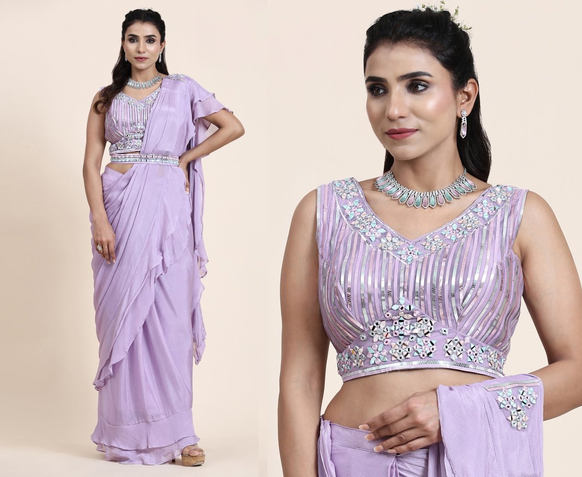 Aamoha Trendz Ready To Wear Designer Saree 1016322 Colors 4