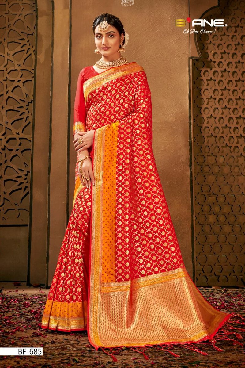 B Fine Saree Bandhini BF-685 to BF-688 Series 1