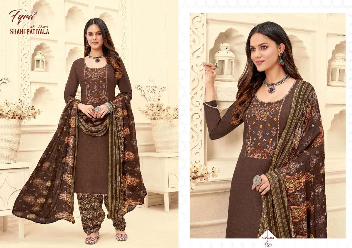 Alok Suit Fyra Shahi Patiyala 930-001 to 930-010 Series 6