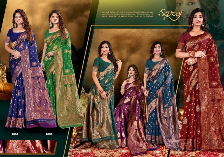 SAROJ SAREE GLAMOUR COTTON VOL-3 1001 TO 1006 7