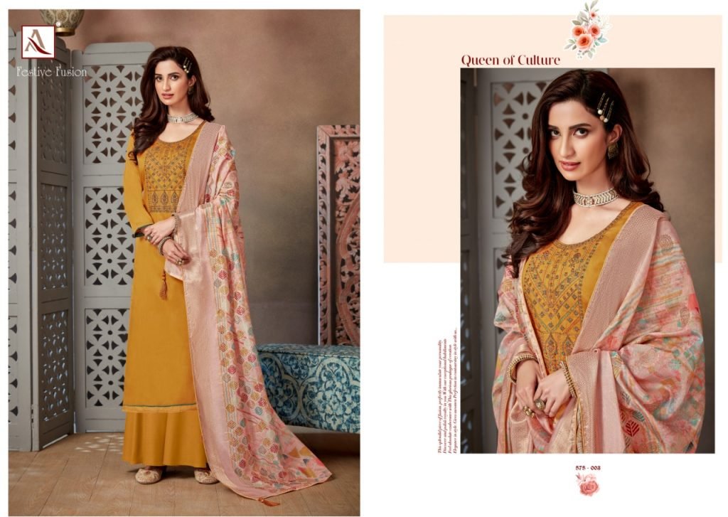 Alok Suits Festive Fusion 575-001 to 575-008 Series 3