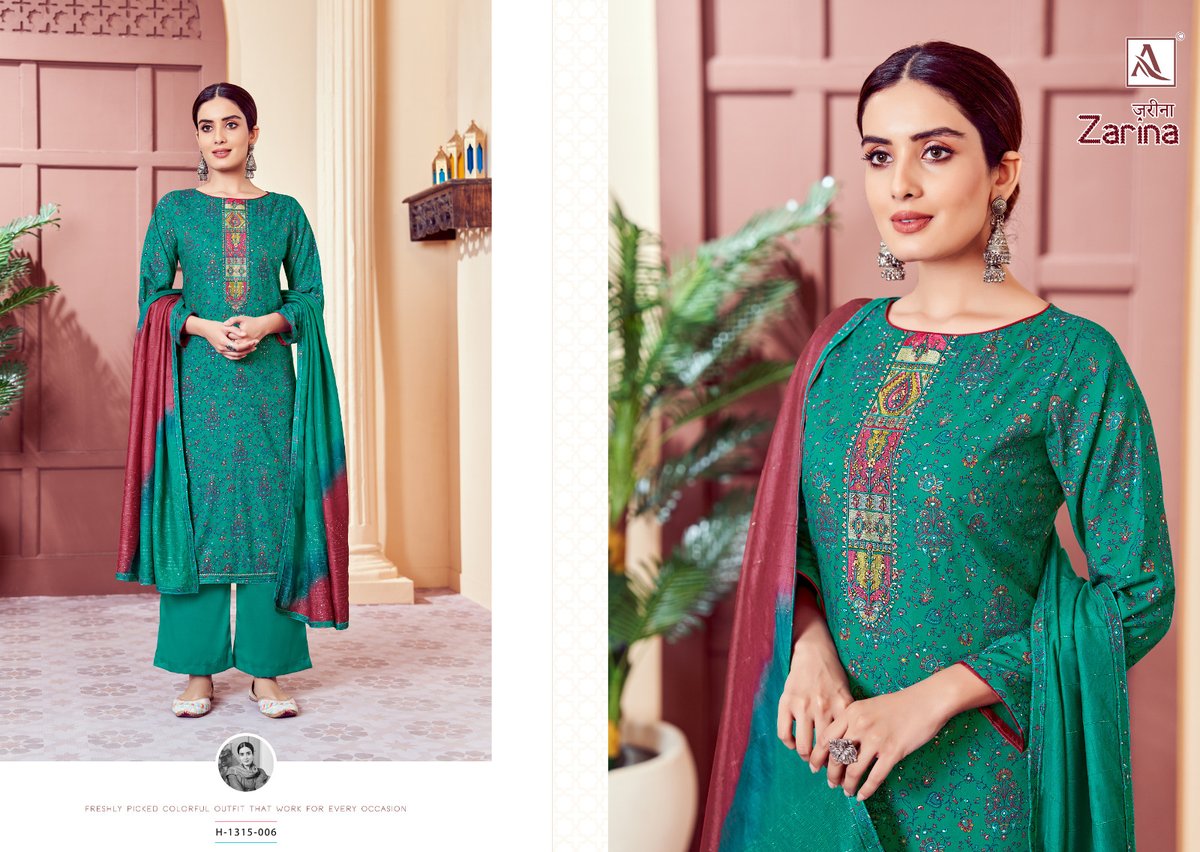 Alok Suit Zarina 1315-001 to 1315-008 Series 6