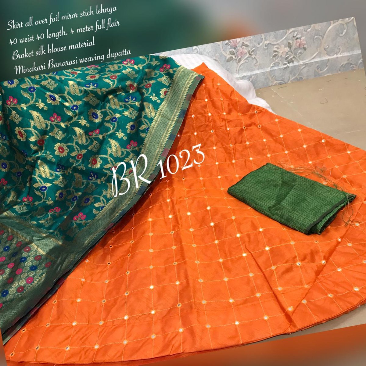 BR Designer Foil Mirror Work Designer Lehenga Choli  BR-1023 Colors 3