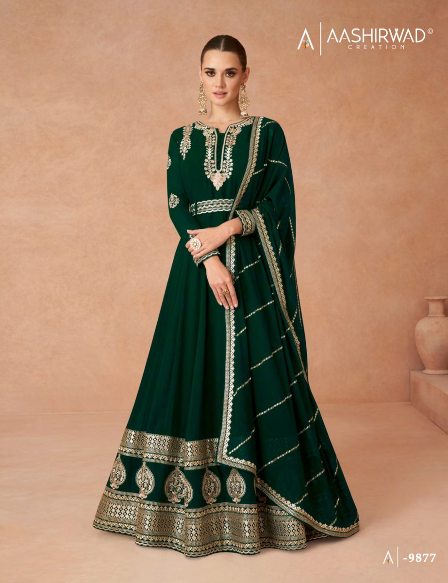 AASHIRWAD CREATION ANDAZ GOLD 9875-9878 SERIES 3