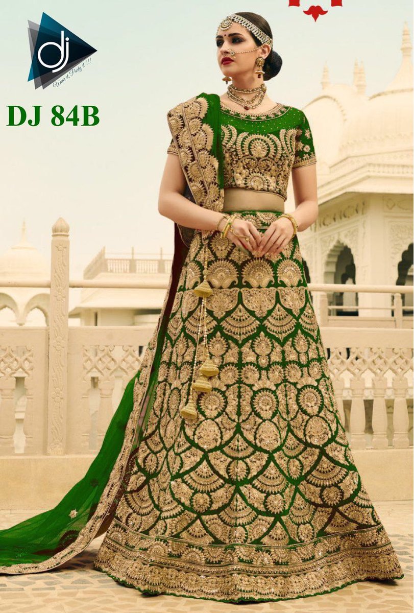 DJ 84 Colors Silk Heavy Wedding Wear Bridal Lehenga 2
