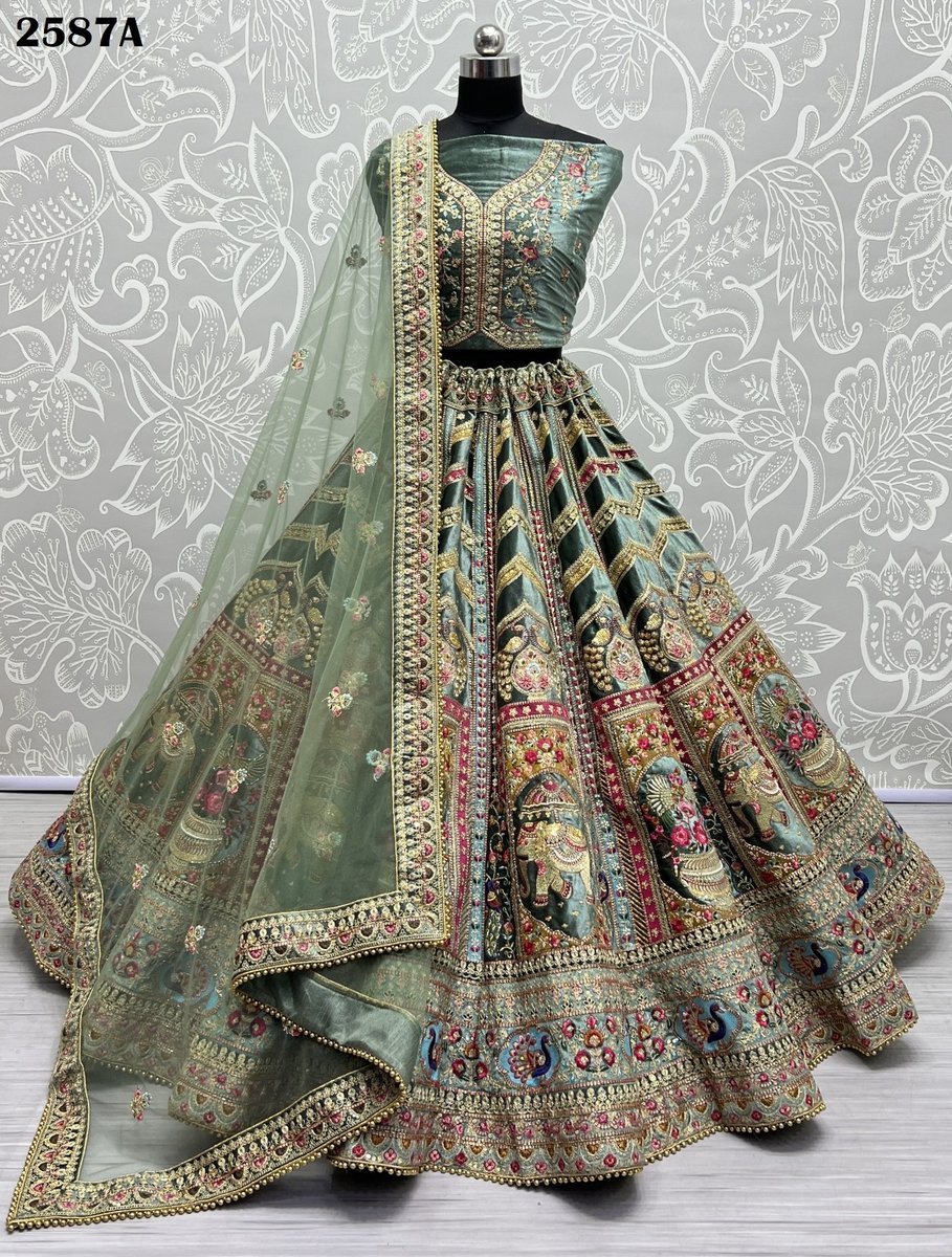 Anjani Art Bridal Lehenga Choli 2587 Colors 4