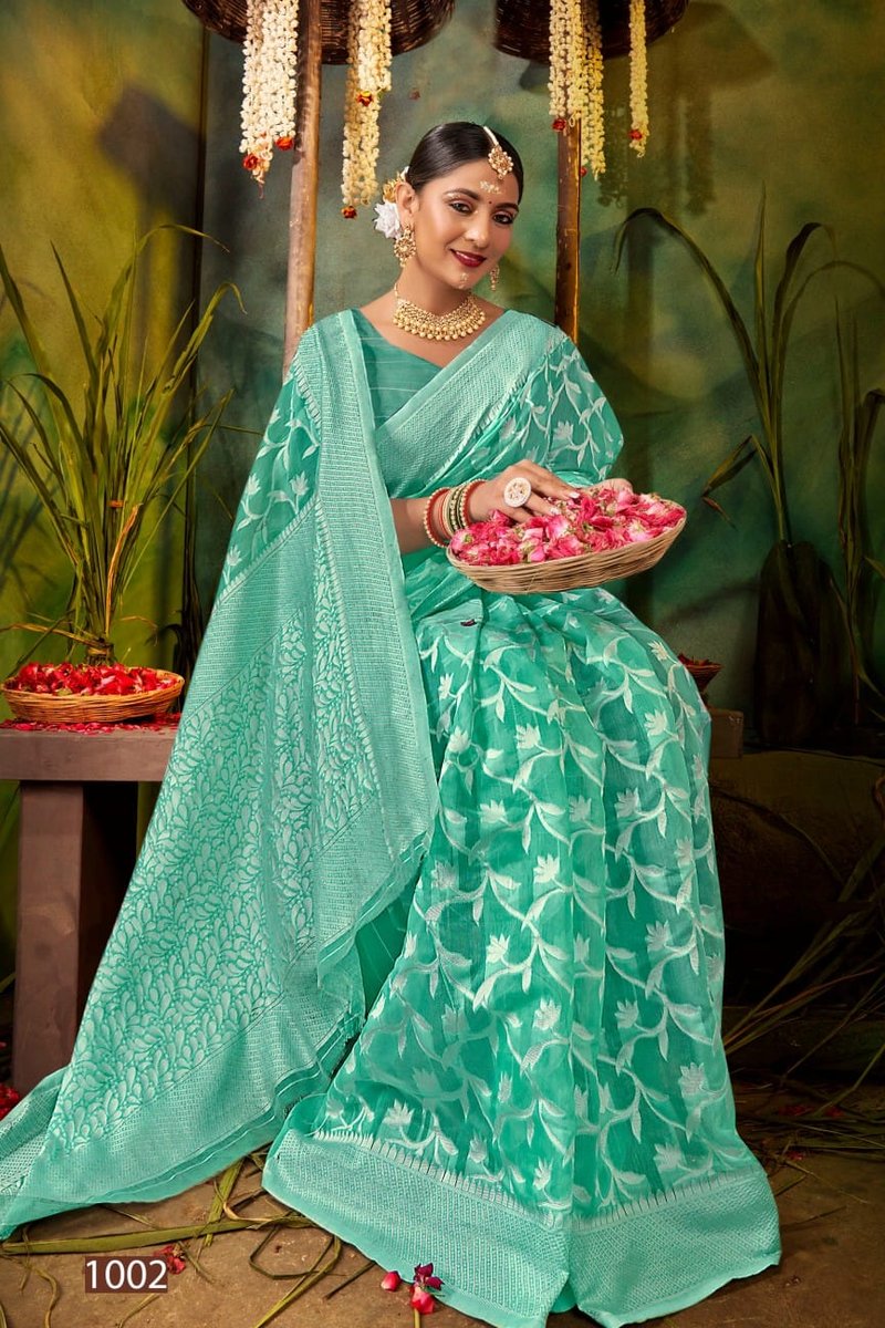 SAROJ SAREE OCEAN COTTON VOL-4 1001 TO 1006 2