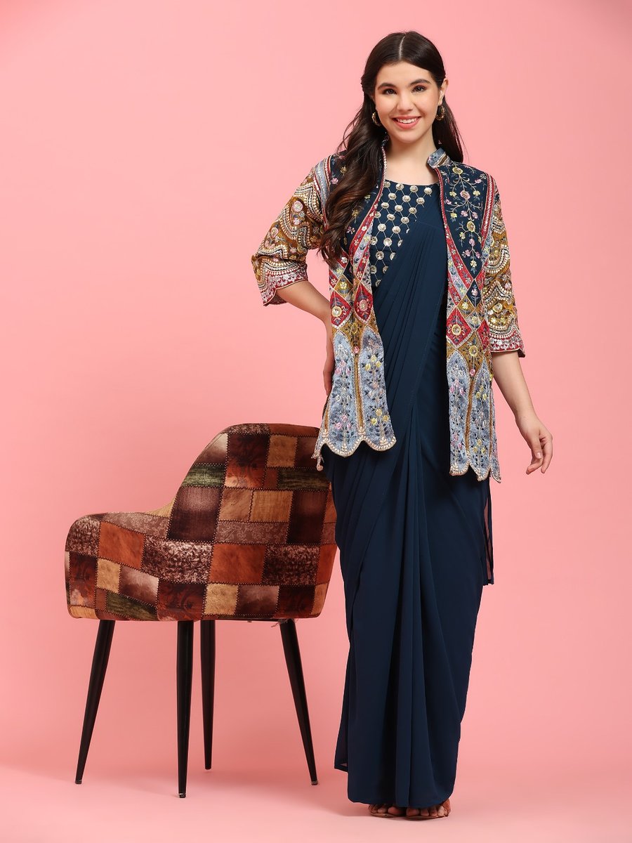 Aamoha Trendz Ready To Wear Designer Saree 290 Colors 3