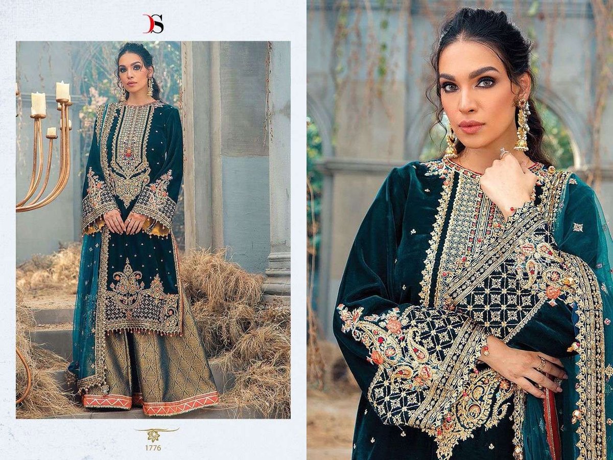 Deepsy Suits Anaya Velvet Vol-22 1771-1776 Series 6