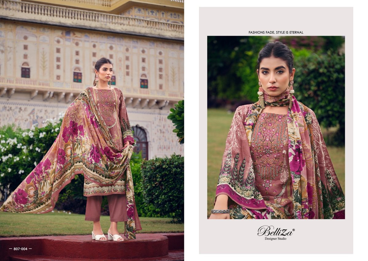 Belliza Designer Naira Vol-13 807-001 to 807-008 Series 4