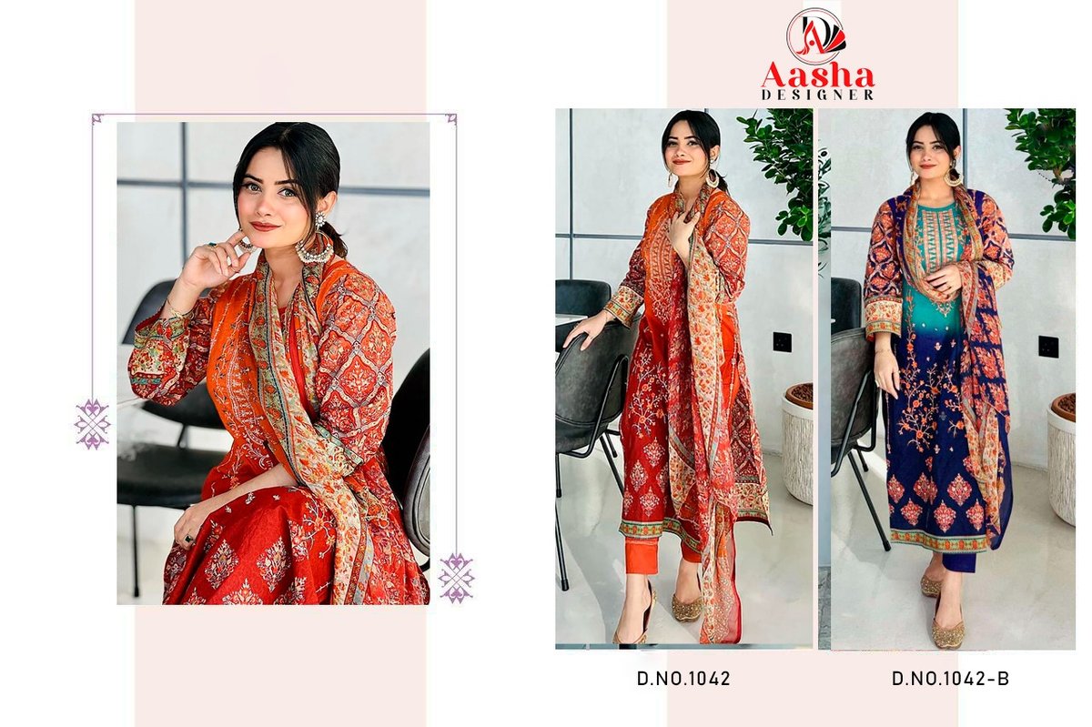 AASHA DESIGNER HARSHA VOL-4 1042-A TO 1042-B 3