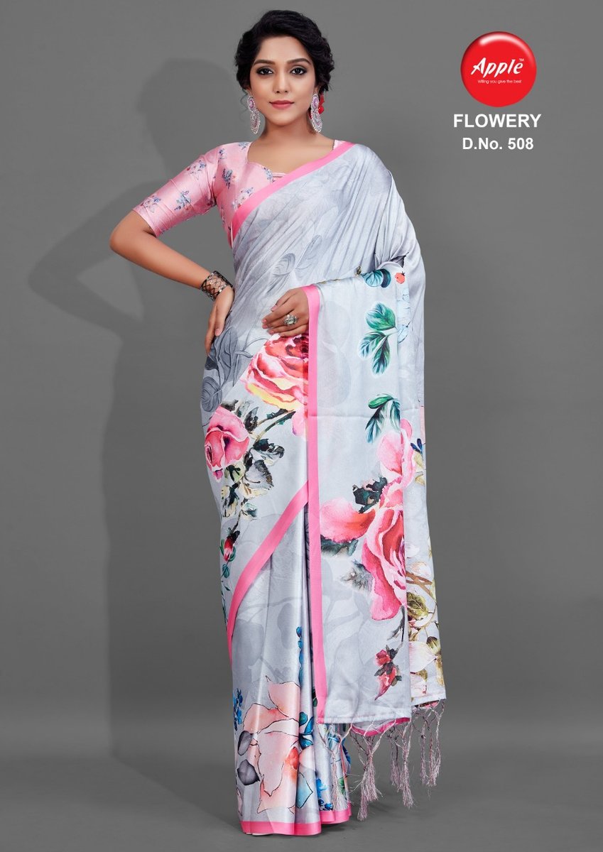 Apple Saree Flowery Vol-5 501-512 Series 8