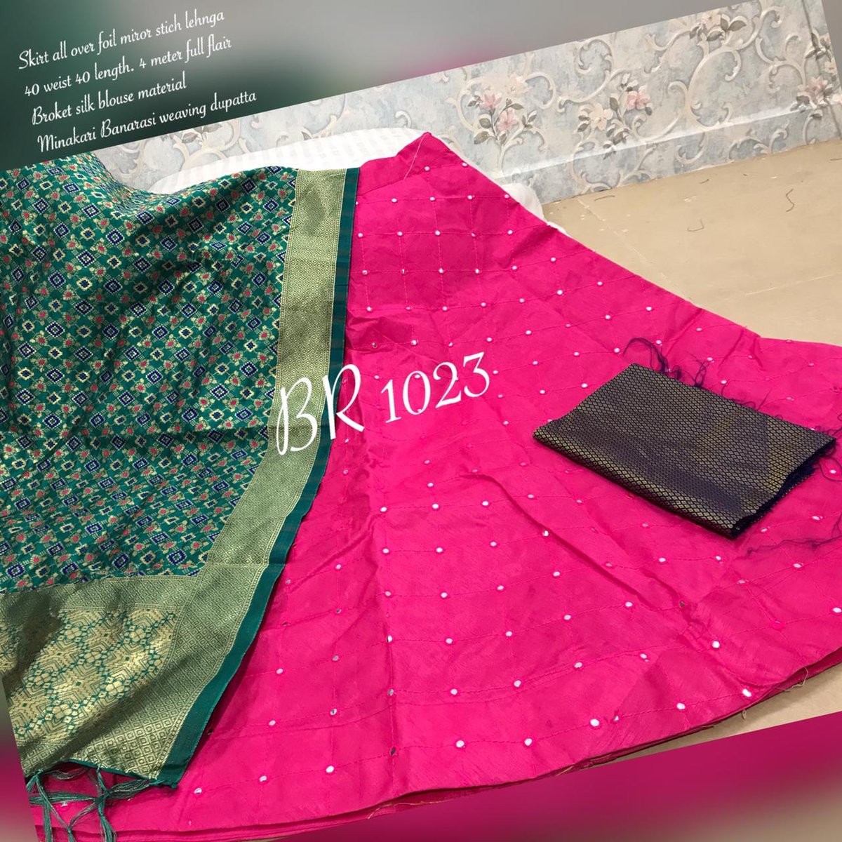 BR Designer Foil Mirror Work Designer Lehenga Choli  BR-1023 Colors 7