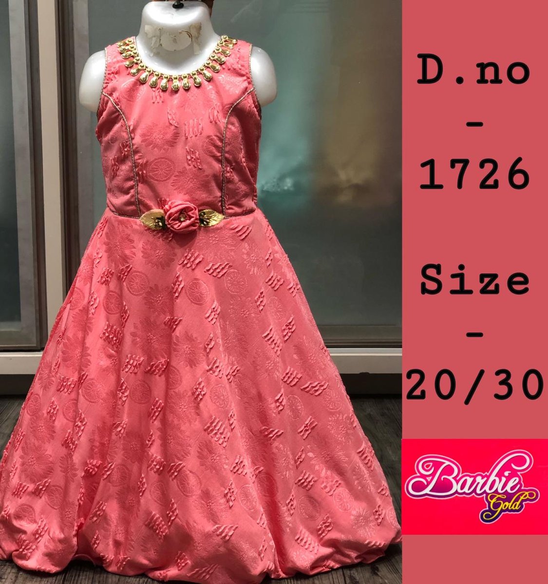 AGF 1725-1726 Barbie Gold Gown 6