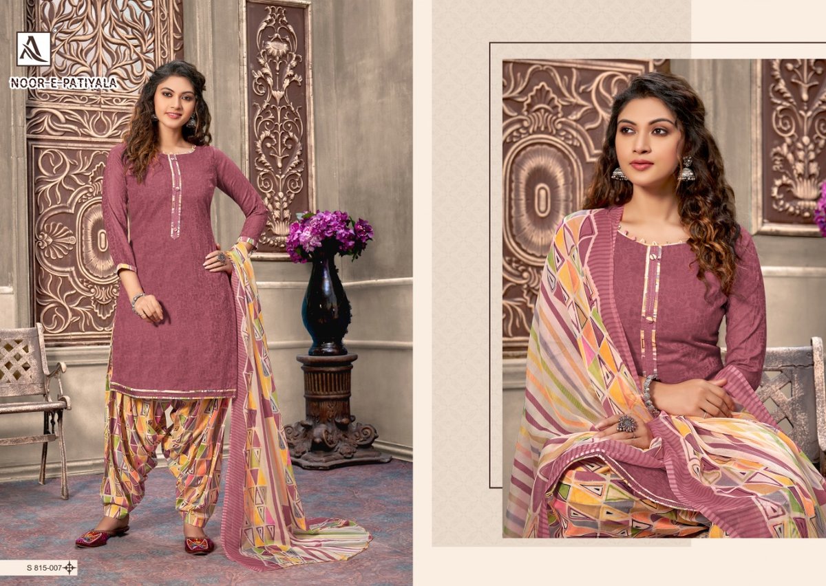 Alok Suits Noor E Patiyala 815-001 to 815-010 Series 7