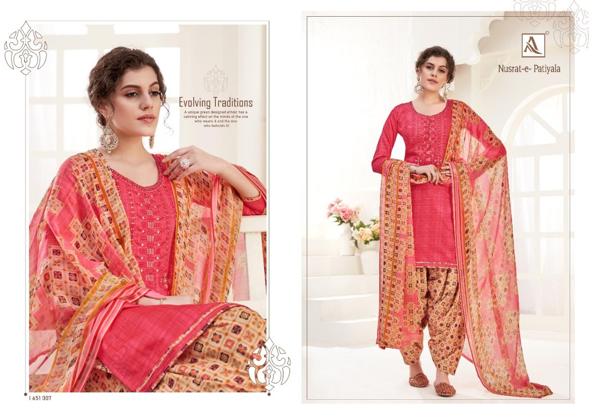 Alok Suits Nusrat E Patiyala 651-001-651-010 Series 7
