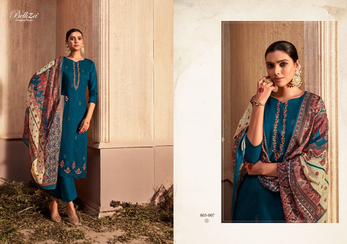 Belliza Designer Gulzaar 803-001 to 803-008 Series 7