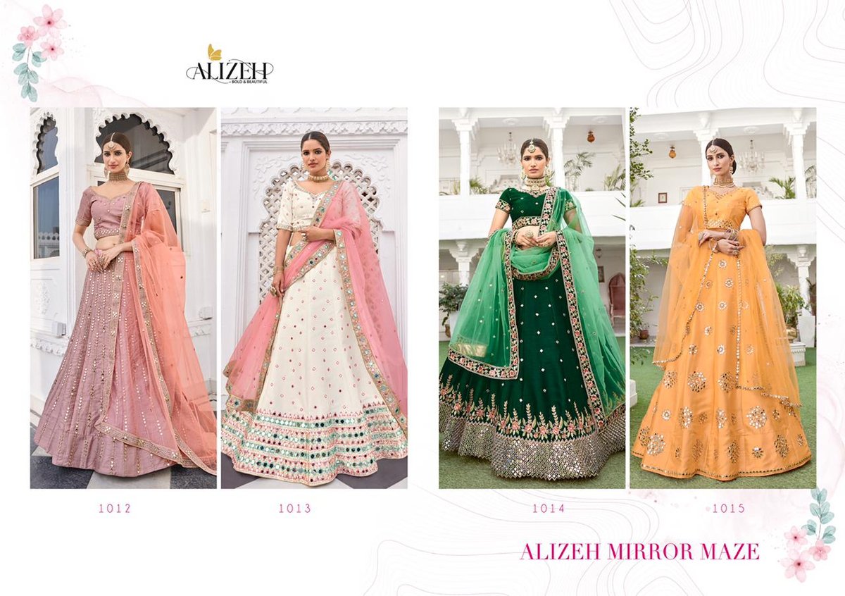 Alizeh Lehenga Mirror Maze 1012-1015 Series 5