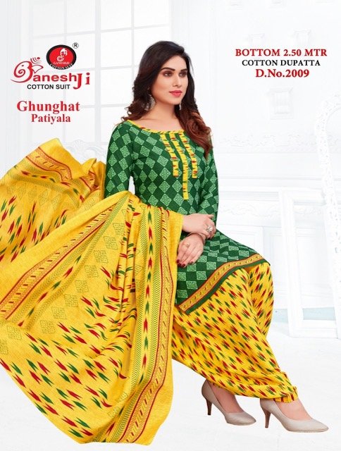 Ganeshji Cotton Suits Ghunghat Patiyala 2001-2010 Series 9