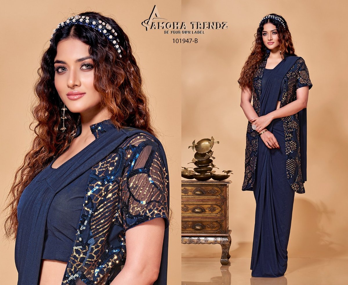 Aamoha Trendz Ready To Wear Designer Saree 101947 Colors 2