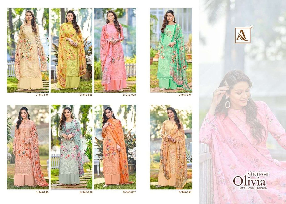 Alok Suit Olivia 945-001 to 945-008 Series 9