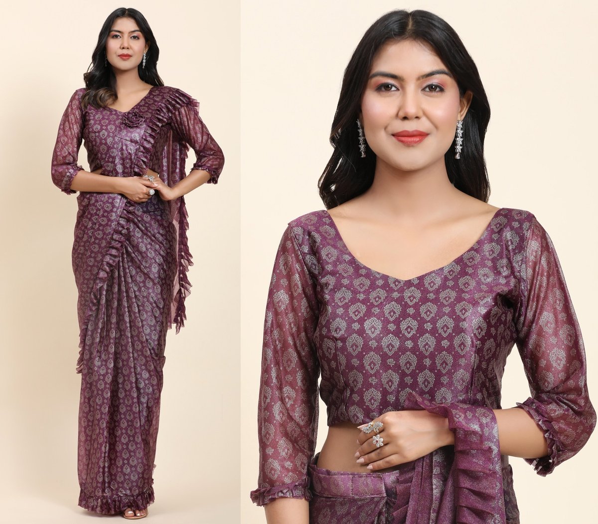 Aamoha Trendz Ready To Wear Designer Saree 101012 Colors 5