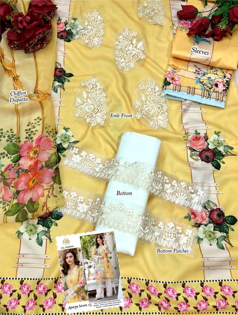 AL Amra Aanaya Lawn 15 Design 2