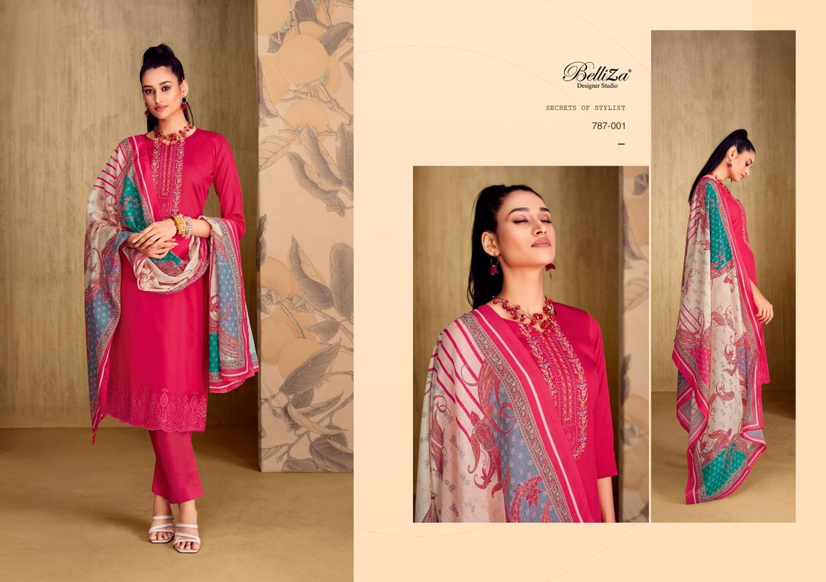 Belliza Designer Mughal Garden 787-001 to 787-008 Series 1