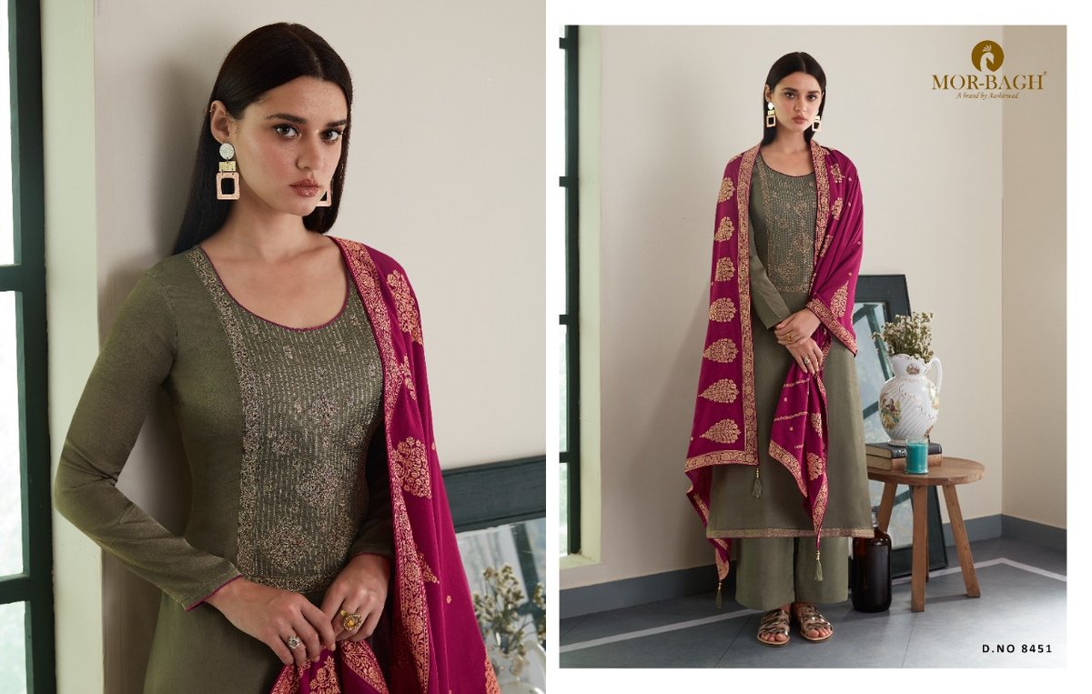 Aashirwad Creation Mor Bagh Gulal 8446-8451 Series 6
