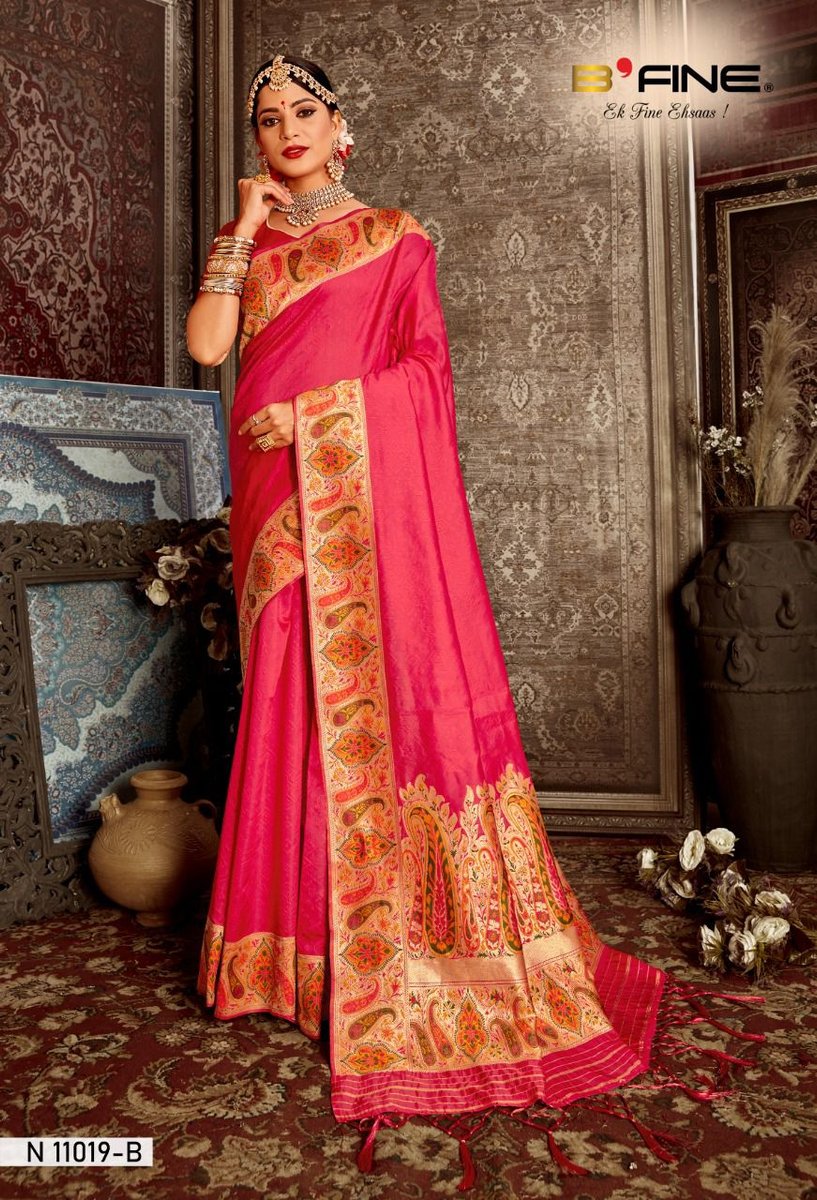 B Fine Saree Meenakari 11019-11024 Series 2