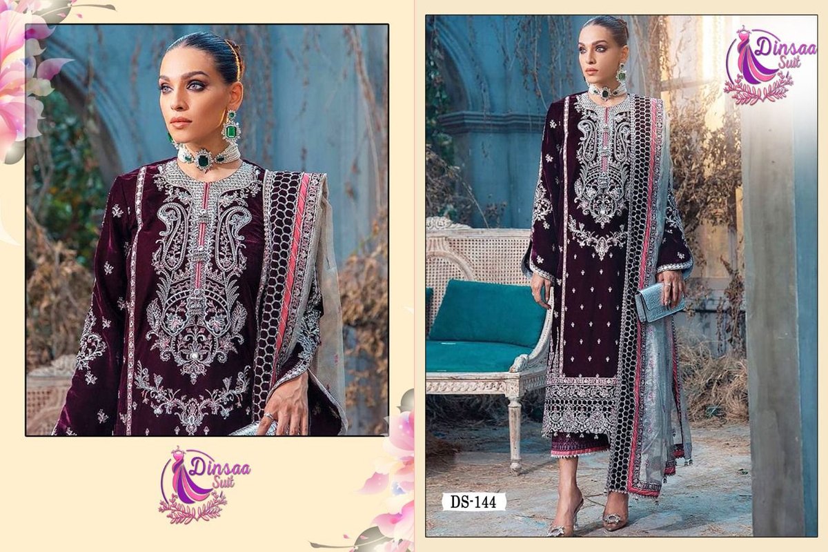 Dinsaa Suit Anaya Vol-1 Velvet Collection DS-144 to DS-146 Series 1