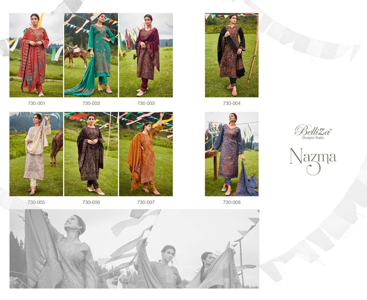 Belliza Designer Nazma 730-001 to 730-008 Series 9