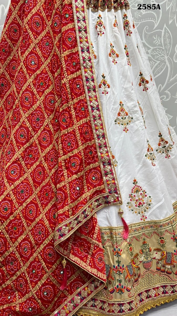 Anjani Art Designer Silk Lehenga 2585 Colors 4