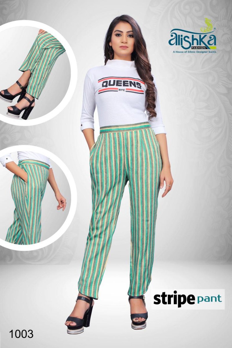 Alishka Fashion Stripe Pant 1001-1004 Series 3