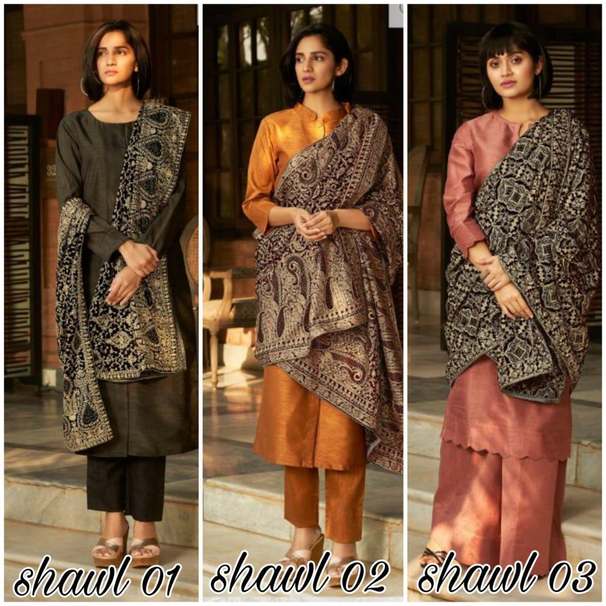 Alizeh Velvet Shawls 01-03 Series 4